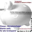 Sparschwein riesengroßes 3D Design Monster Blanko weiß A Sonderverkauf ! 770 - B